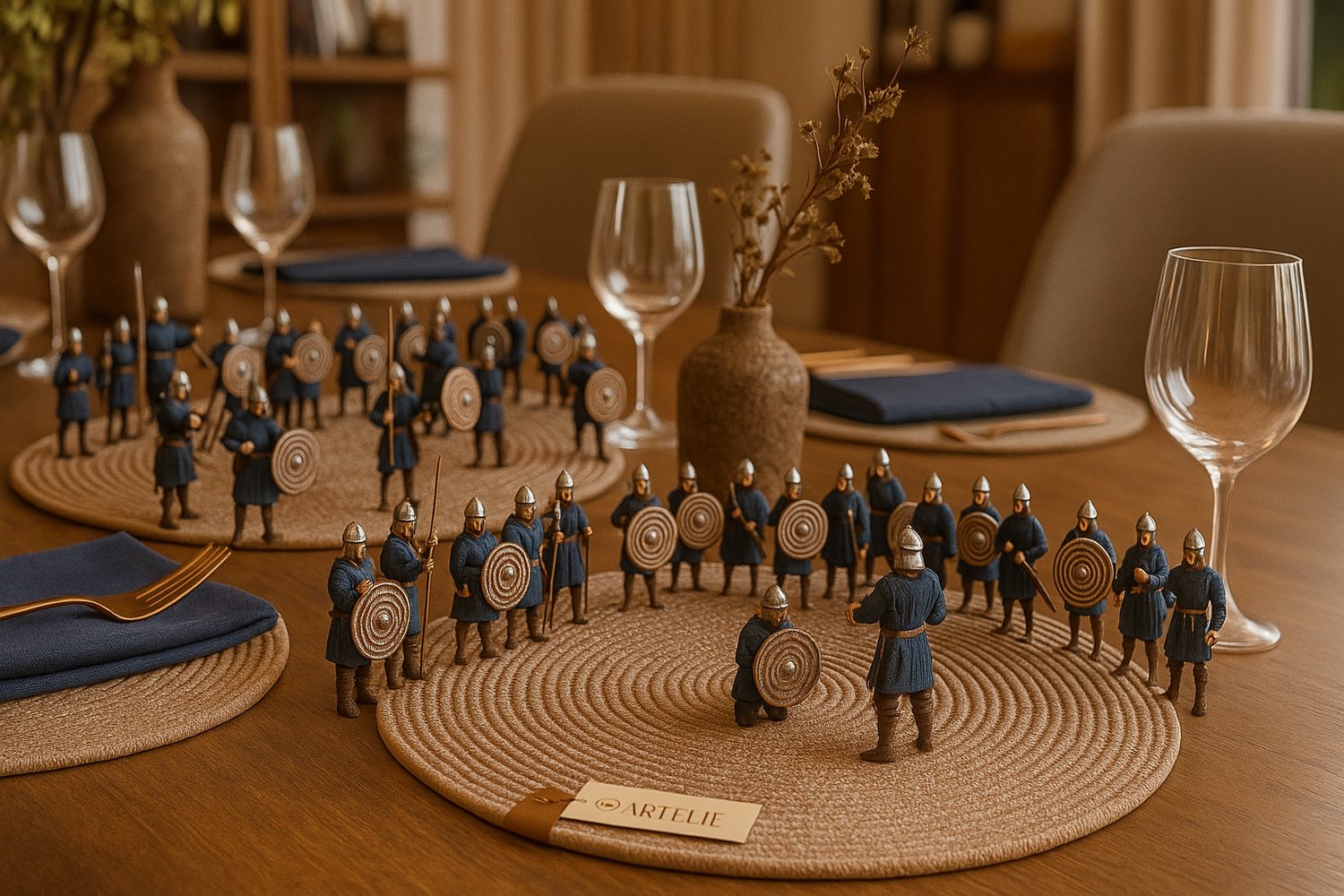 Conjuntos de Mesa — cada individual es un clan